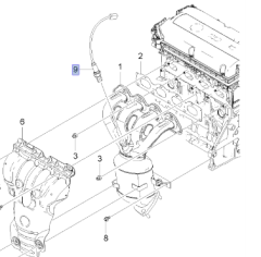 Chevrolet Aveo 2009/2011 1.4 Benzinli Motor Oksijen Sensörü Konum 1 Delphı Marka