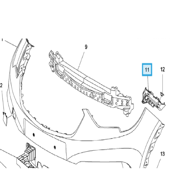 Opel Crossland X Ön Tampon Braketi Sağ Psa Marka YQ00572080
