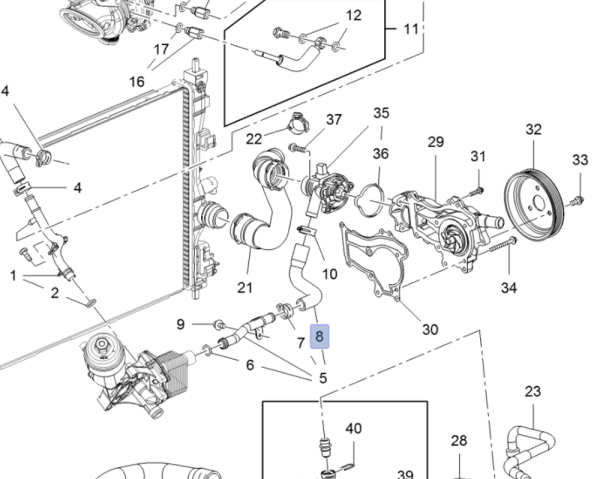 Opel İnsignia A  1.4 Benzinli Motor Yağ Soğutucu Boru Psa Marka 55583807