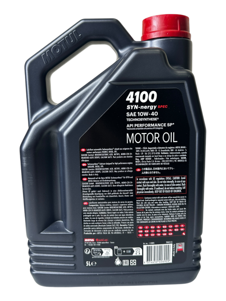 Motul 4100 Motor Yağı 10W40 SYN-Nergy Spect 5 Litre 11.2024 Üretim