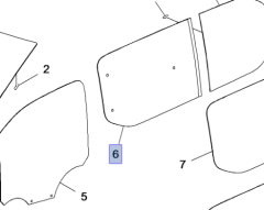 Opel Combo E Arka Sol Sürgülü Kapı Camı  Psa Marka 3554119