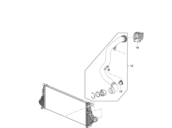 Opel İnsignia B 1.6 Dizel Motor İntercooler Çıkış Borusu (Şoför Tarafı) Psa Marka 39155302