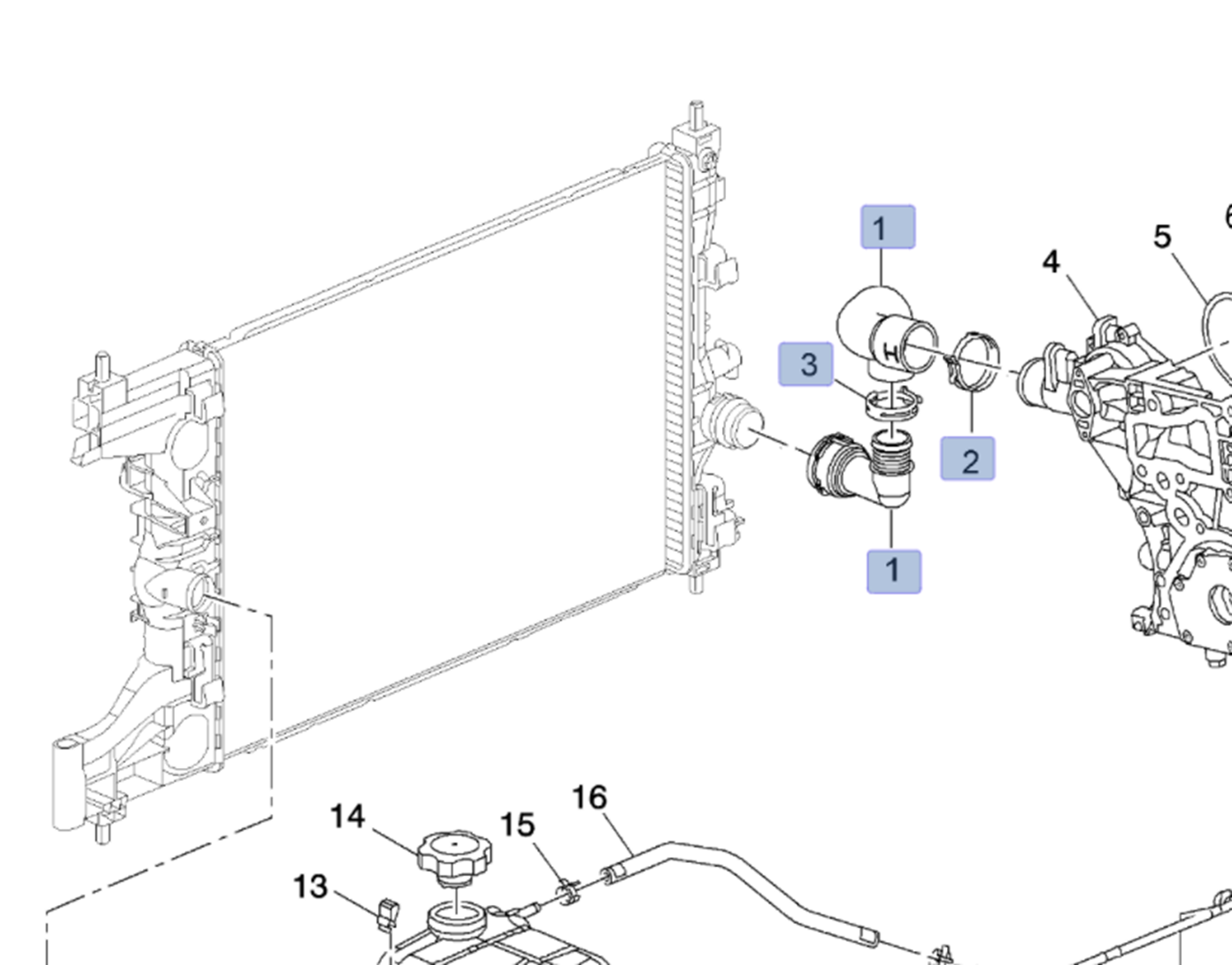 Chevrolet Cruze Radyatör Alt(Çıkış) Hortumu Ytt Marka Y3633