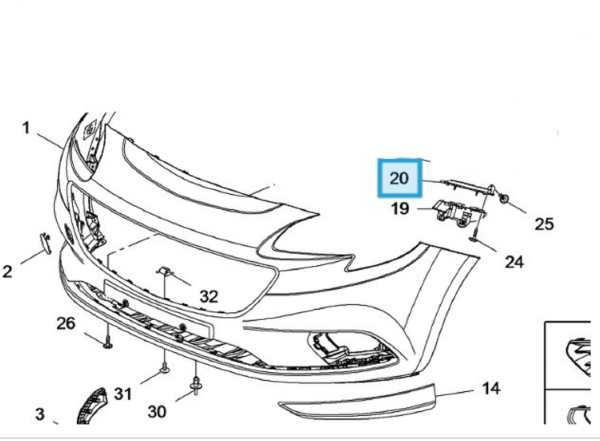 Opel Corsa E Ön Tampon Braket Plastiği Sol Psa Marka. 39014302