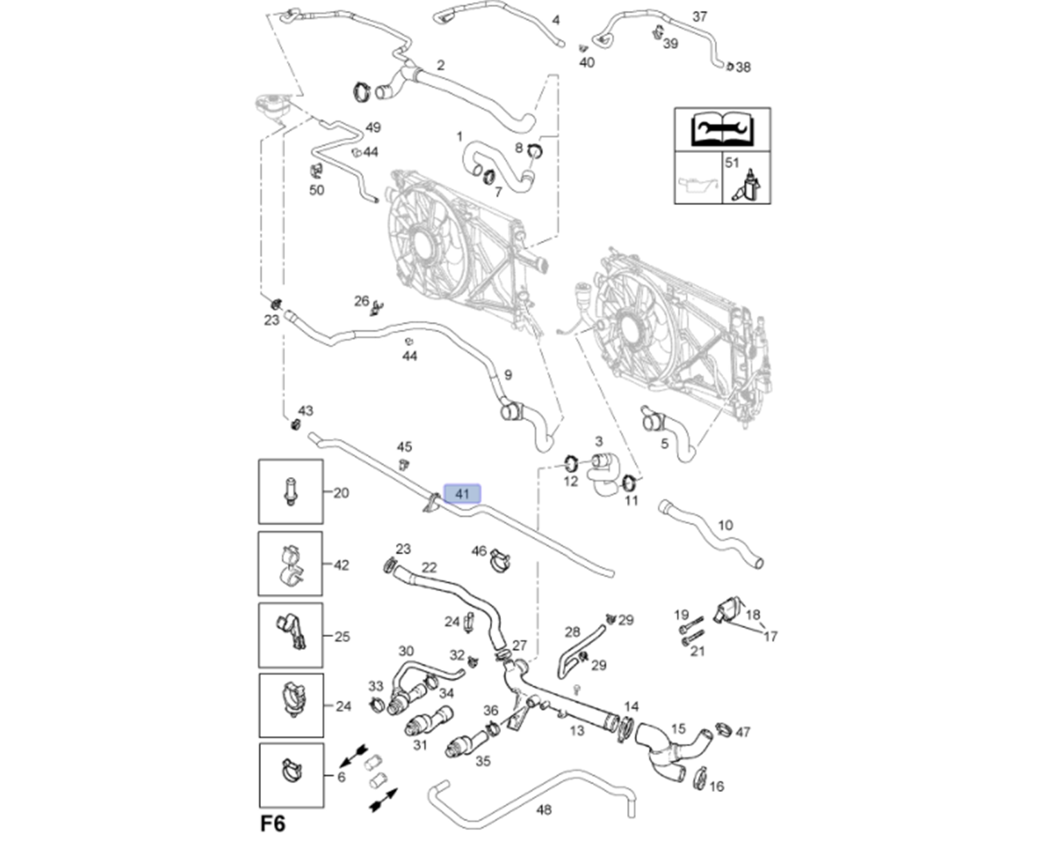 Opel Astra G 1.4-1.6 Radyatör Yedek Su Depo Hortumu İbraş Marka IBR-21448
