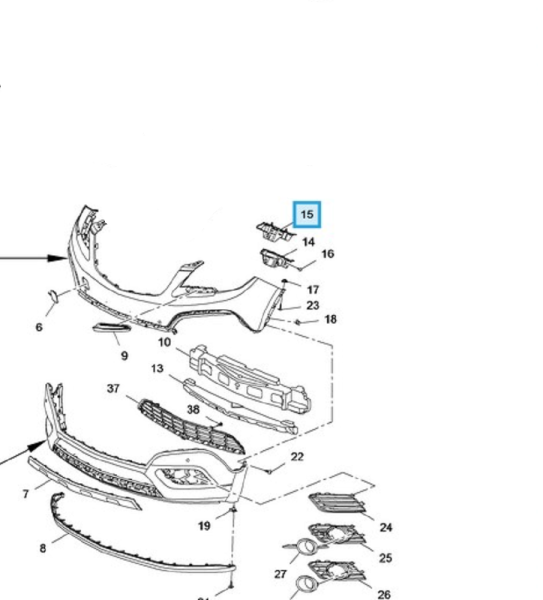 Opel Mokka Ön Tapon Braketi Sağ Psa Marka 42478108