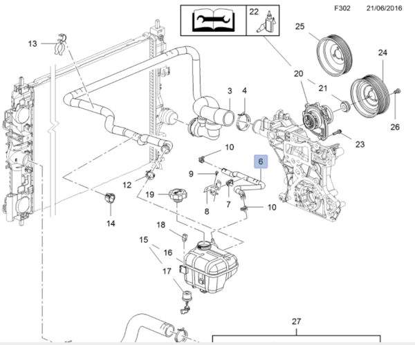 Opel İnsignia A Yedek Su Depo Hortumu İbraş Marka IBR-21644