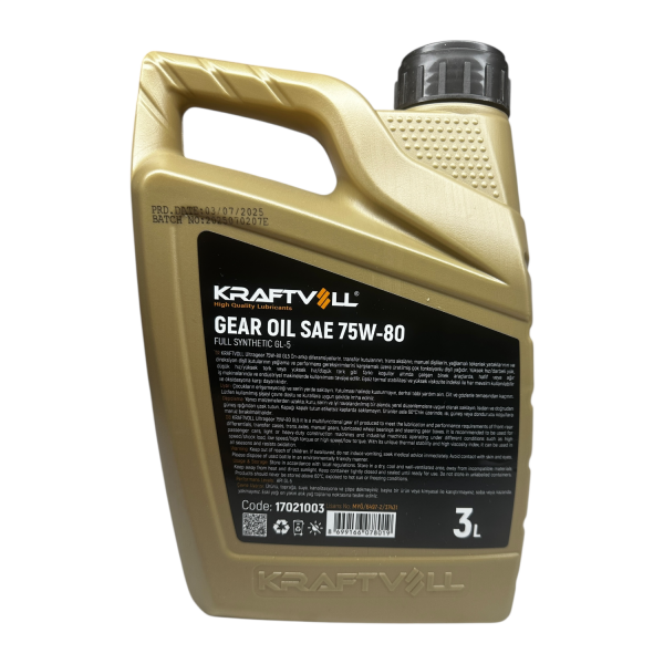 Şanzıman ve Direksiyon Yağı GL5 75w80 Kraftvoll Marka