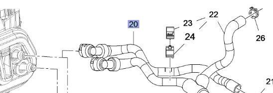 Opel Astra J A16XER Benzinli Motor Kalorifer Su Giriş Hortumu Ytt Marka Y11741
