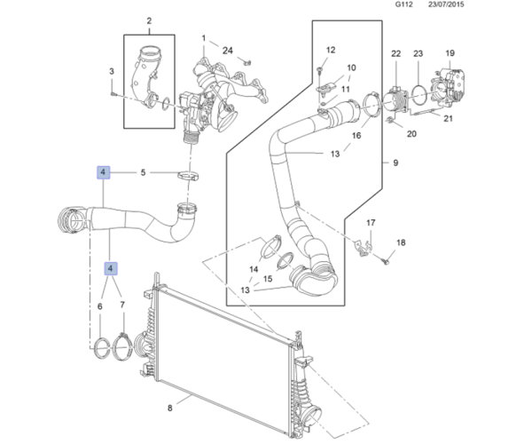 Opel İnsignia A 1.6 Motor  Turbo Borusu Ytt Marka Y11654