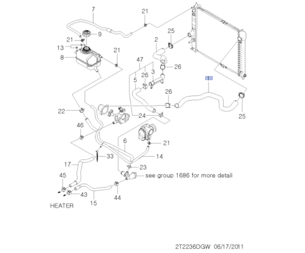 Chevrolet Aveo T250-T255 1.2 16V Radyatör Üst(Giriş) Hortumu Ytt Marka Y3620