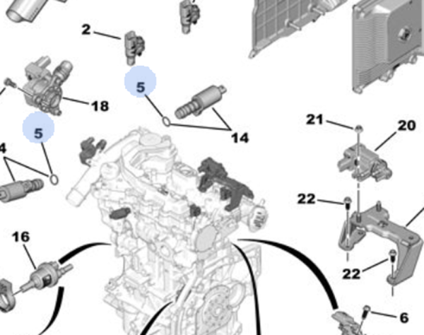 Opel Mokka B 1.2 Benzinli Motor Eksantrik Mili Konum Sensörü Psa Marka 9812046280