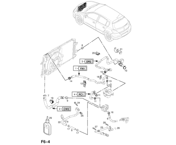 Opel Astra H Z13DTH Motor Radyatör Su Giriş Borusu Ytt Marka 11634