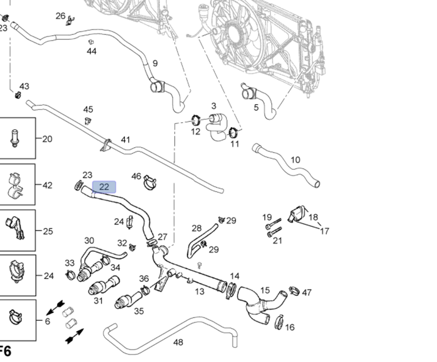 Opel Zafira A 1.4-1.6 Benzinli Motor Radyatör Hortumu Ytt Marka Y11548