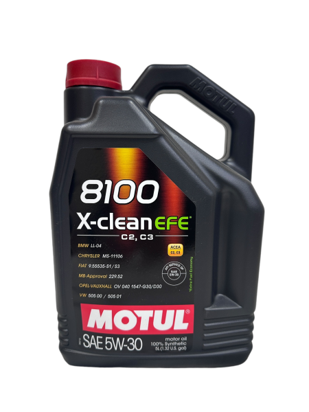Motul 8100 X-Clean Efe 5W30 Dexos2 Partiküllü Motor Yağı 5LT 2024 Üretim