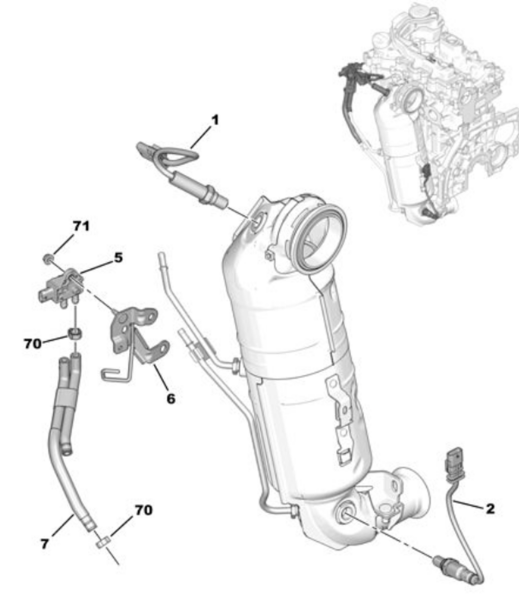 Opel Astra L 1.2 Benzinli Motor Egzos Gazı Temiz Oksijen Sonda Sensörü Psa Marka  9812047080