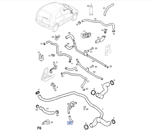 Opel Combo C Z17DTH Soğutucu Ara Boru Ytt Marka Y81758