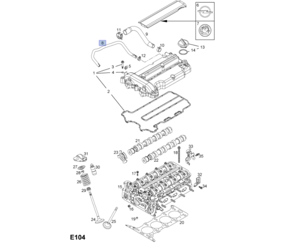 Opel Corsa D 1.2-1.4 Motor Üst Kapak Havalandırma Hortumu Ytt Marka Y11593