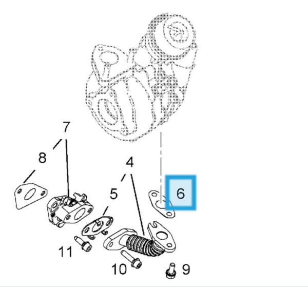 Opel Corsa C 1.3 Dizel Turbo Geri Dönüş Boru Contası Psa Marka 55566151