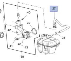 ş Chevrolet Cruze 1.4 Turbo Benzinli Motor Gaz Boşaltma Hortumu İbraş Marka IBR-21245