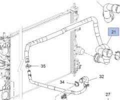 Opel Astra J A16XER Motor Radyatör Çıkış Hortumu İbraş Marka 21270