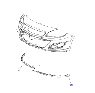 Opel Astra J Makyajlı Kasa Ön Tampon Alt Lastiği Sol Root Marka 111120