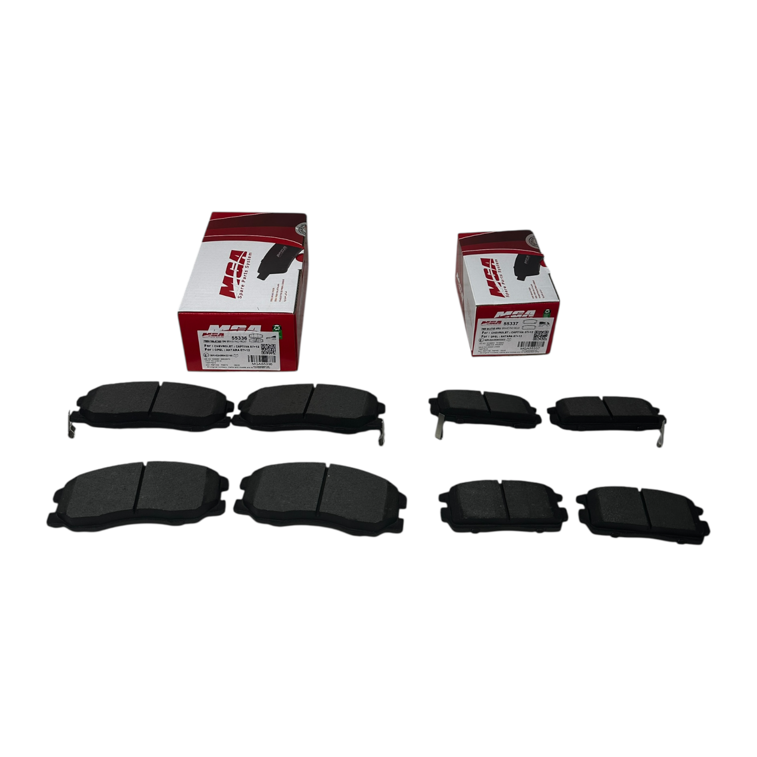 Chevrolet Captiva Ön-Arka Fren Balata Takımı Mga Marka 55336-55337