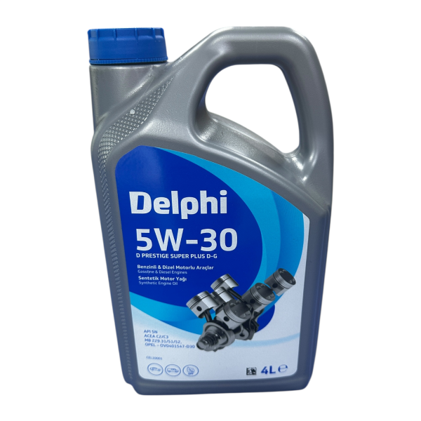 Delphi Marka Motor Yağı Partiküllü 5W30 Prestige Super Plus D-DR Tam Sentetik Dexos 2 4/Litre