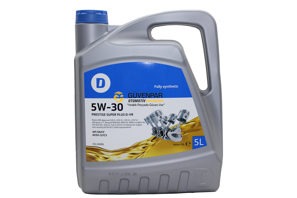 Delphi Marka Motor Yağı Partiküllü 5W30 Prestige Super Plus D-DR Tam Sentetik Dexos 2 5/Litre
