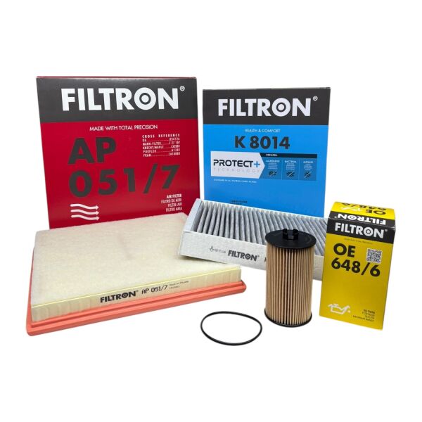 Opel Astra J 1.4 1.6 (A14NET/A16LET) Bakım Filtre Seti (Karbonlu Polen) Filtron Marka