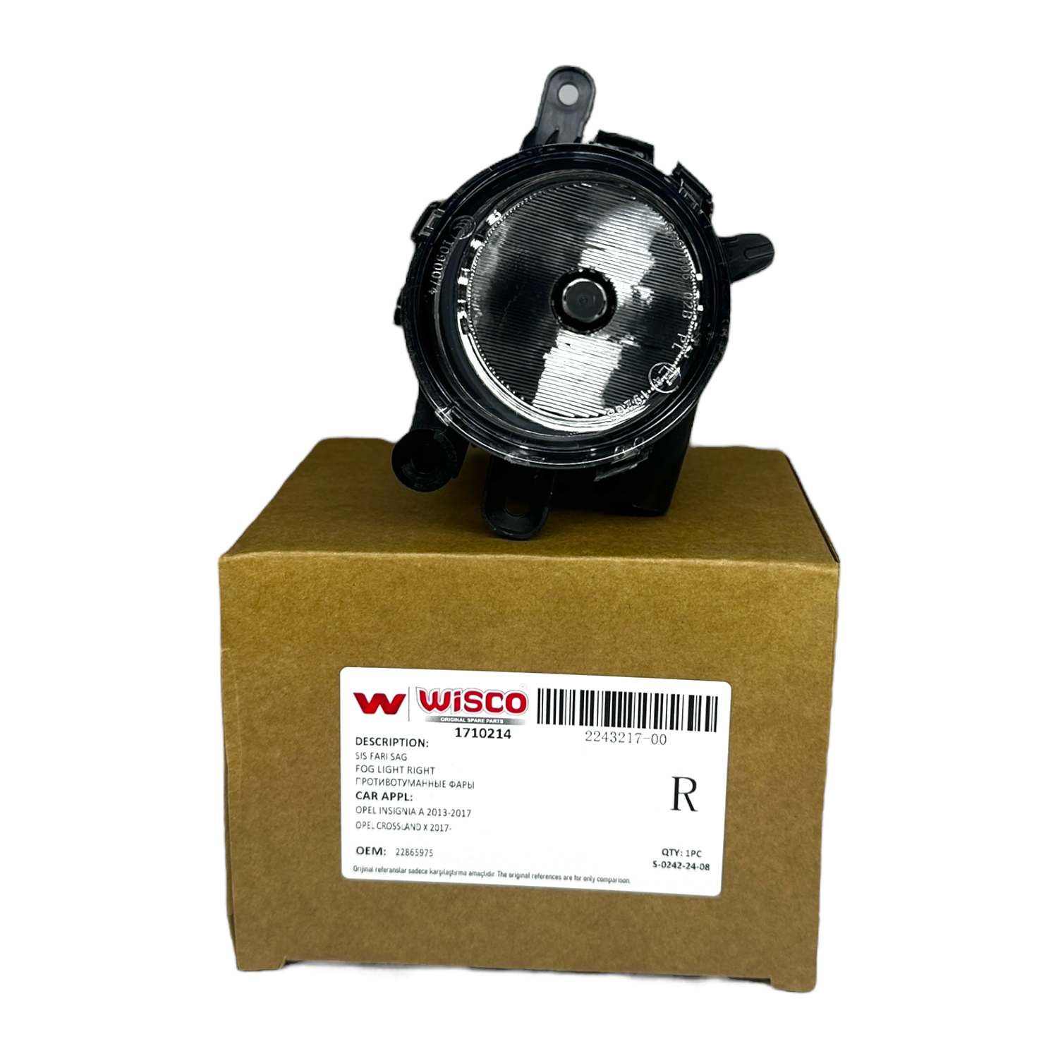 Opel Crossland Makyajlı Kasa Sis Lambası Sağ Wisco Marka 1710214