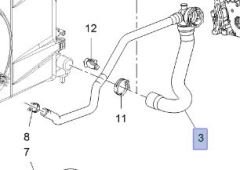 Opel Corsa D A14XER Motor Otomatik Vites Radyatör Çıkış Hortumu İbraş Marka IBR-21242