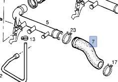 Opel Astra F Motor Blok Su Hortum İbraş Marka IBR-21555