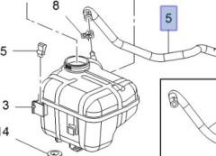 Opel İnsignia A16XER Yedek Su Depo  Gaz Boşaltma Hortumu İbraş Marka IBR-21608