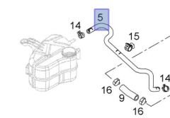 Opel Corsa D 1.3 Dizel Motor Yedek Su Depo Hortumu İbraş Marka IBR-21229