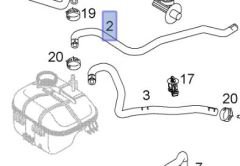 Opel Astra H Z16XEP Yedek Su Depo Hortumu İbraş Marka IBR-21230