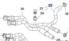 Opel Astra J A16XER Benzinli Motor Kalorifer Su Çıkış Hortumu İbraş Marka IBR-21241