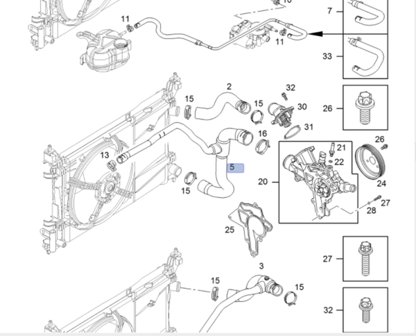 Opel Corsa D Z12XEP-Z14XEP Benzinli Motor Radyatör Çıkış Hortumu İbraş Marka IBR-21354