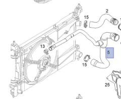 Opel Corsa D Z12XEP-Z14XEP Benzinli Motor Radyatör Çıkış Hortumu İbraş Marka IBR-21354