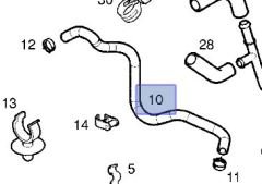 Opel Corsa C Hava Tahliyesi Termostat Yuva Hortumu İbraş Marka IBR-21364