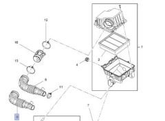 Opel Corsa D A13DTC Dizel Motor Hava Filtre Giriş Borusu İbraş Marka IBR-21240