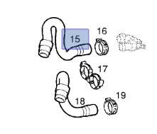 Opel Corsa C Z14XE Benzinli Motor Kalorifer Su Giriş Hortumu İbraş Marka IBR-21214