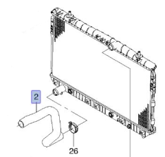 Chevrolet Lacetti Radyatör Giriş Hortumu İbraş Marka IBR-25145