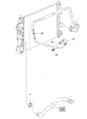 Opel Astra J 1.6 Benzinli Motor Otomatik Vites Radyatör Giriş Borusu İbraş Marka IBR-21296