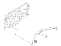 Opel Astra H 14XEP Benzinli Motor Radyatör Çıkış Hortumu İbraş Marka IBR-21269