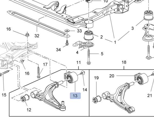 Opel Astra J Ön Salıncak Arka Burcu Dka Marka DKA-1053