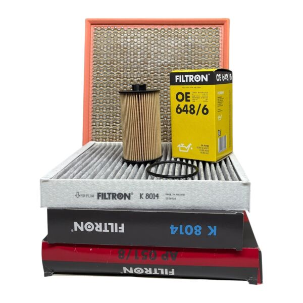 Chevrolet Cruze 1.6 (A16XER) Bakım Filtre Seti (Karbonlu Polen) Filtron Marka