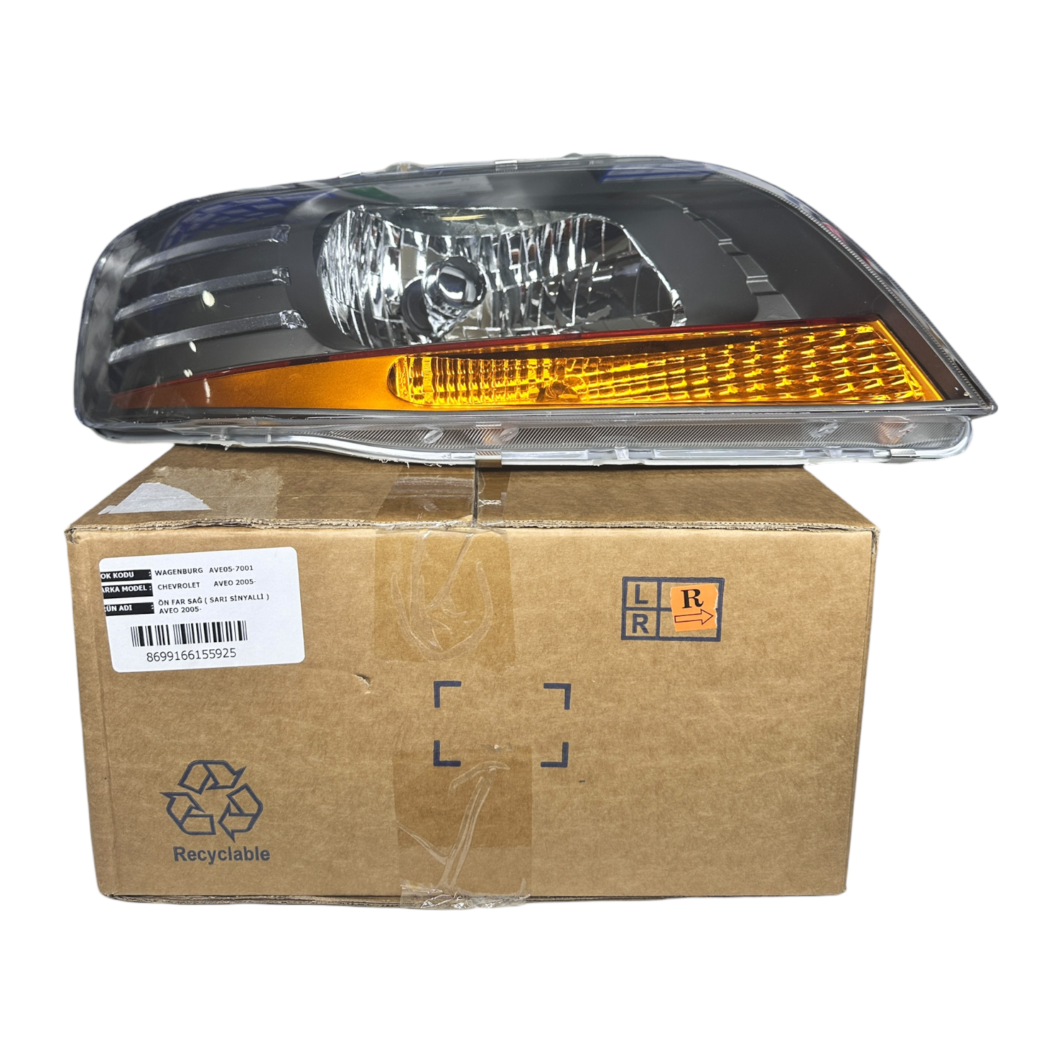 Chevrolet Kalos Sağ Ön Far (Sinyalli Tip) İthal Marka 96408155