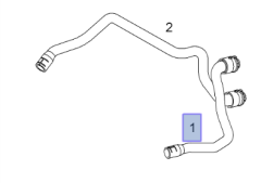 Opel Astra H Z14XEP Motor Kalorifer Su Giriş Hortumu İbraş Marka