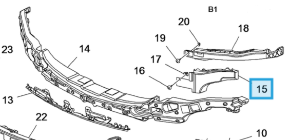 Opel Insignia B Ön Tampon Braketi Sol Ürün  Psa Marka 39112563